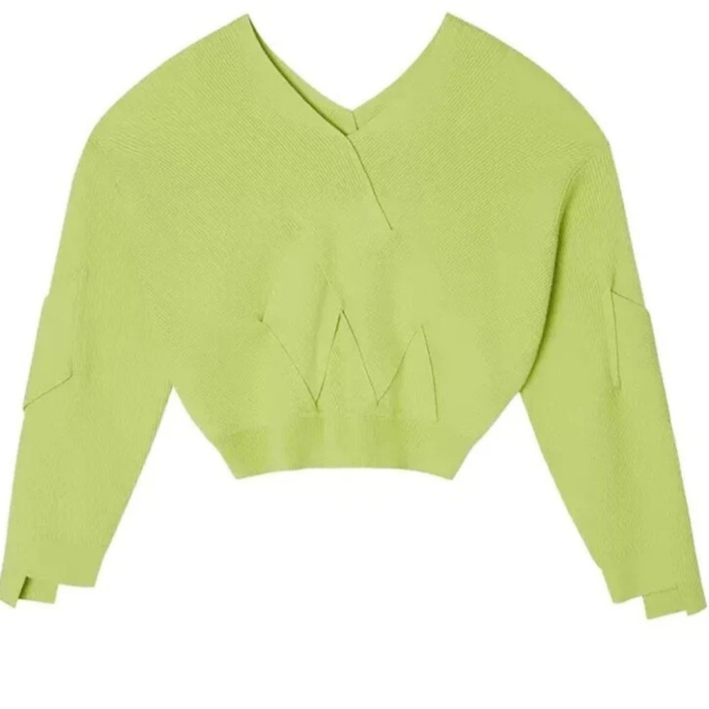 JNBY Ribbed Crop Sweater Top